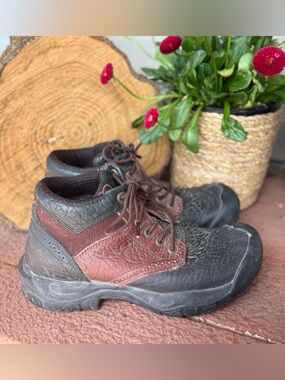 Twisted X Black and Brown Women's Lace-Up Boots